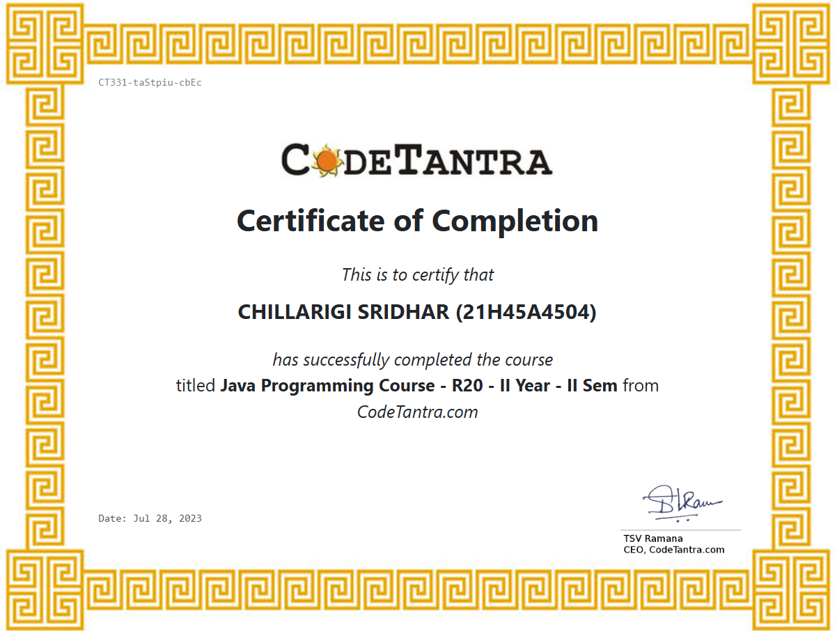 Java Programming